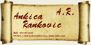 Ankica Ranković vizit kartica